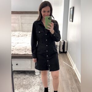 Levi's Black Denim Shirt Dress